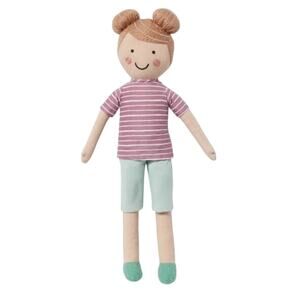 Pillowfort Decorative Kids Pillow Pal~Striped Purple 100% Cotton 20in Doll